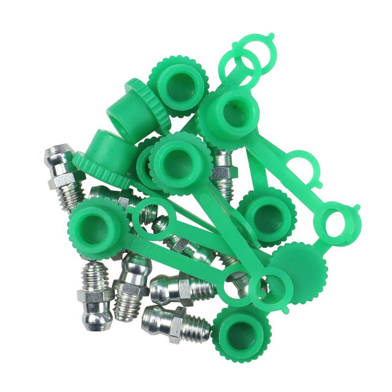 Komplet Smarowniczek M6x1 10szt Osłona Smarowniczki Zielona Pzl Hydral