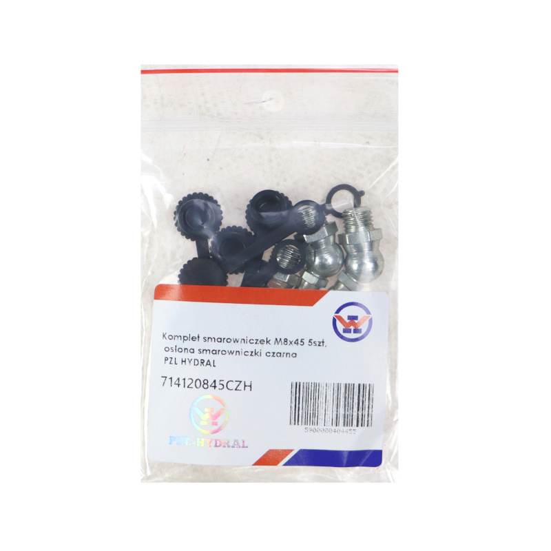 Komplet Smarowniczek M8x45 5szt Osłona Smarowniczki Czarna Pzl Hydral Komplet Smarowniczek M8x45 5szt Osłona Smarowniczki Czarna Pzl Hydral - obrazek 3