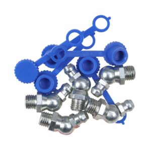 Komplet Smarowniczek M8x45 5szt Osłona Smarowniczki Niebieska Pzl Hydral