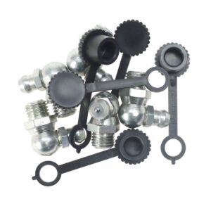 Komplet Smarowniczek M8x90 5szt Osłona Smarowniczki Czarna Pzl Hydral