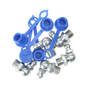 Komplet Smarowniczek M8x90 5szt Osłona Smarowniczki Niebieska Pzl Hydral