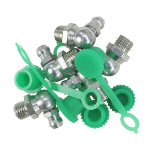 Komplet Smarowniczek M8x90 5szt Osłona Smarowniczki Zielona Pzl Hydral