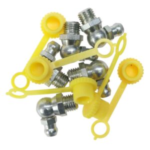 Komplet Smarowniczek M8x90 5szt Osłona Smarowniczki Żółta Pzl Hydral