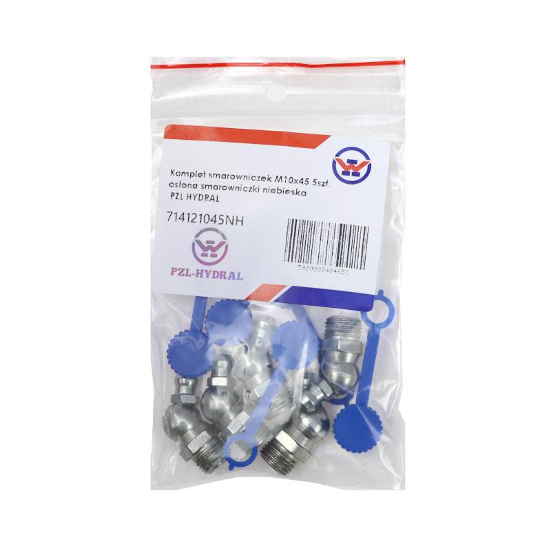 Komplet Smarowniczek M10x45 5szt Osłona Smarowniczki Niebieska Pzl Hydral Komplet Smarowniczek M10x45 5szt Osłona Smarowniczki Niebieska Pzl Hydral - obrazek 3