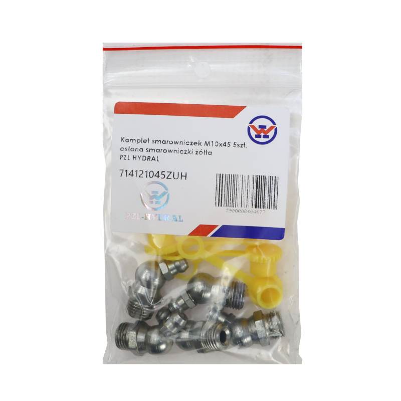 Komplet Smarowniczek M10x45 5szt Osłona Smarowniczki Żółta Pzl Hydral Komplet Smarowniczek M10x45 5szt Osłona Smarowniczki Żółta Pzl Hydral - obrazek 3