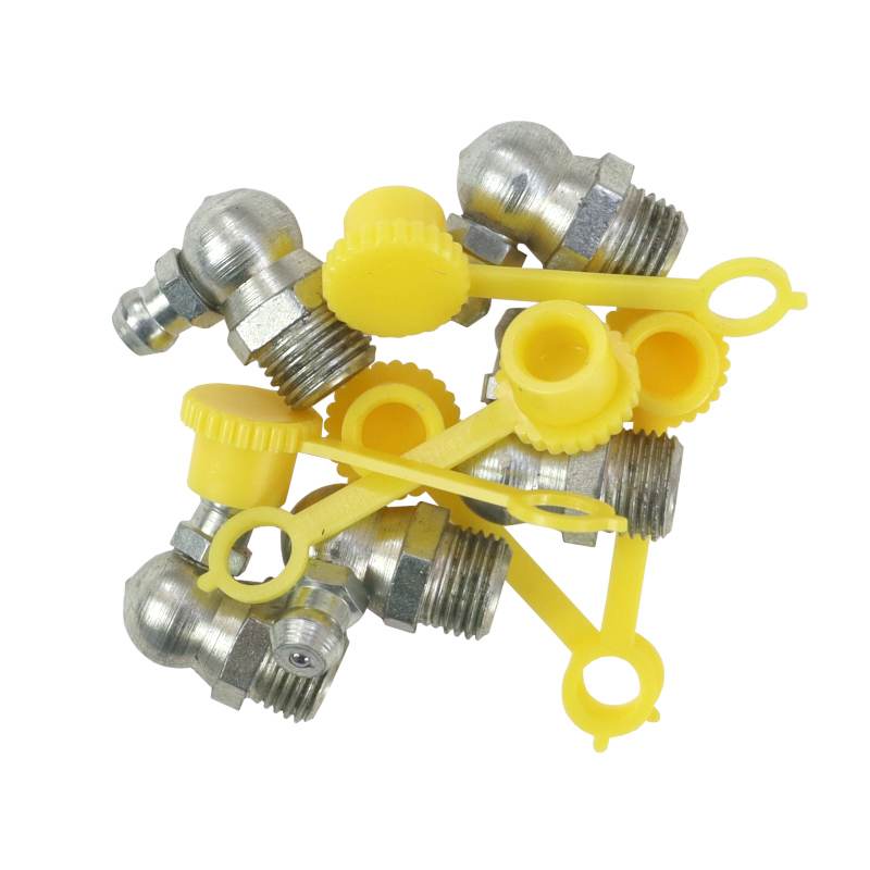 Komplet Smarowniczek M10x90 5szt Osłona Smarowniczki Żółta Pzl Hydral