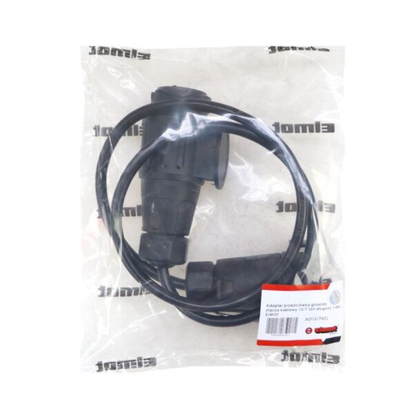 Adapter Przejściówka Gniazda Złącza Kablowy 13/7 12v Długość 1,0m Elmot - obrazek 4