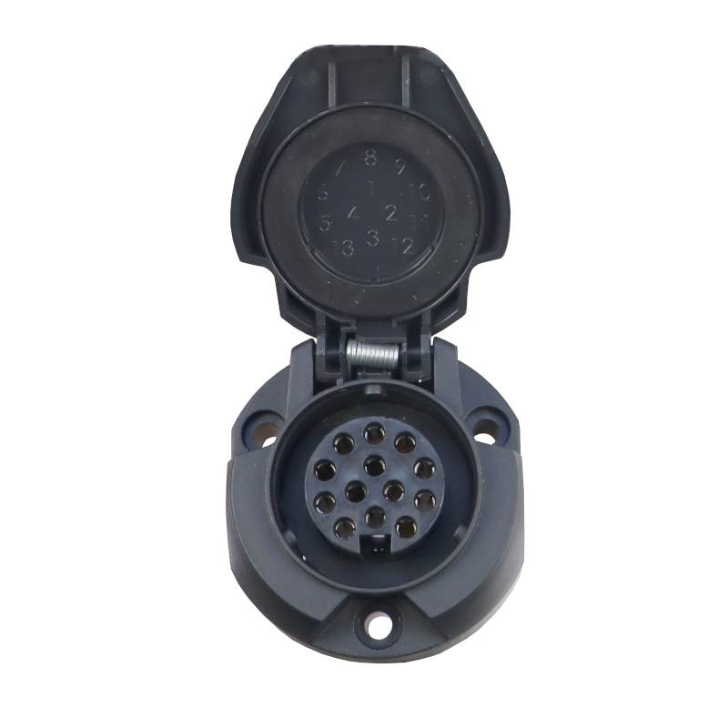 Gniazdo 12v 13-Pin Z Podkładką Gumową Wtyki Niklowane Premium Elmot Gniazdo 12v 13-Pin Z Podkładką Gumową Wtyki Niklowane Premium Elmot - obrazek 3