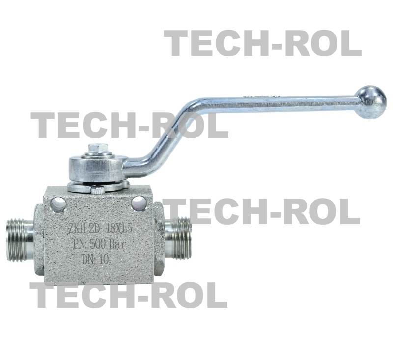 Zawór kulowy dwudrożny M18x1,5 przepływ 40 litrów / minutę