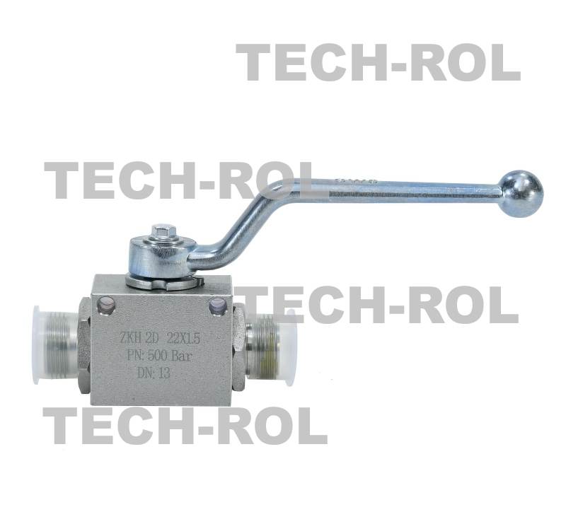 Zawór kulowy dwudrożny M22x1,5 przepływ 60 litrów / minutę