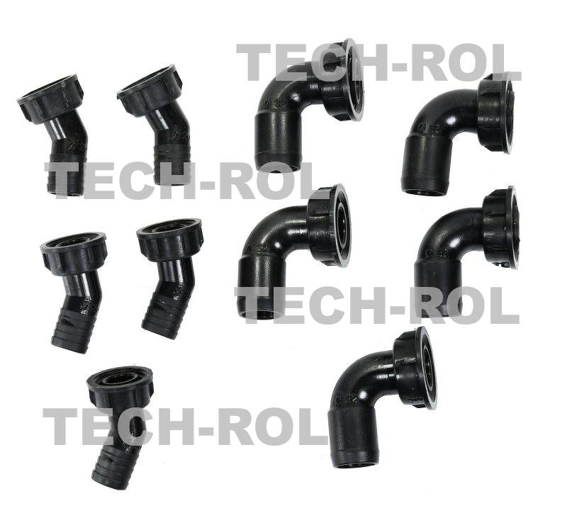 Zestaw kolan do pomp P-120 Tolveri P-100 WZUP 5 sztuk kolana fi-35 mm + 5