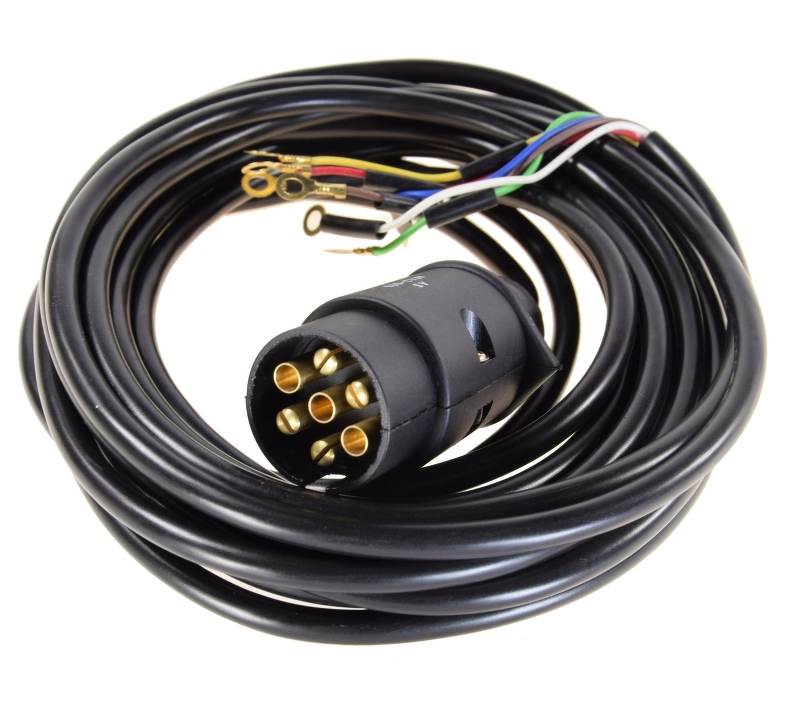 Złącze elektryczne przyczepy 1-wtyka przewód 7-żył 7m APARTS