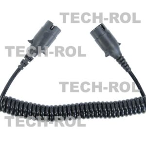 Złącze elektryczne przyczepy spiralne 2-wtyki hermetyczne przewód