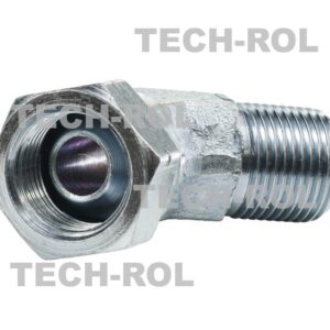 Złącze hydrauliczne kątowe 45 gwint calowy 3/8 cala x 3/8 cala BSP