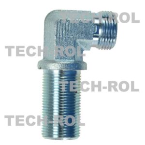 Złącze pneumatyczne kątowe gwint metryczny 1,5x1,5 długie BB22x22