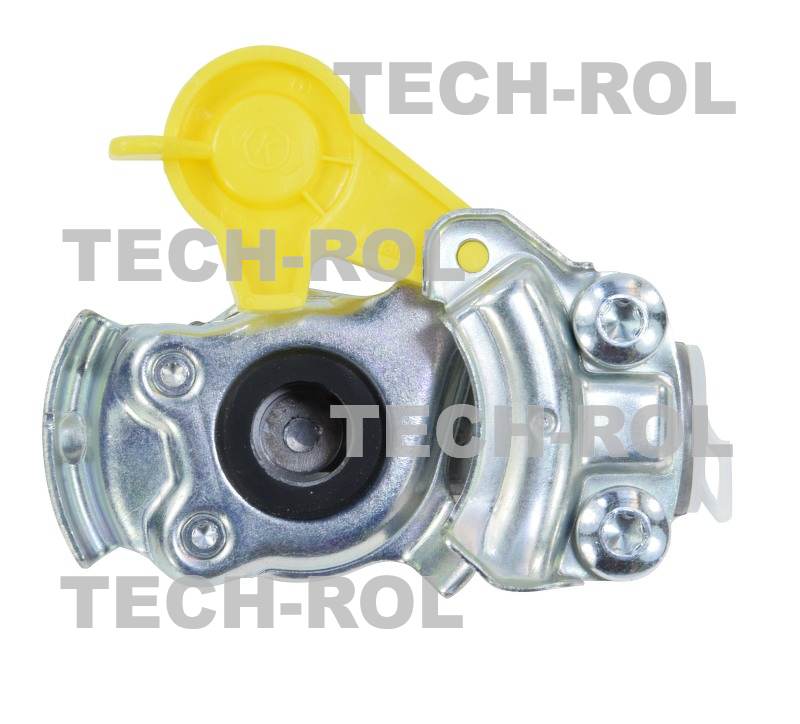 Złącze powietrza twarde bez zaworu, gwint M22 x 1,5, żółte, Przyczepa X501200, 87100300 Knorr-Bremse