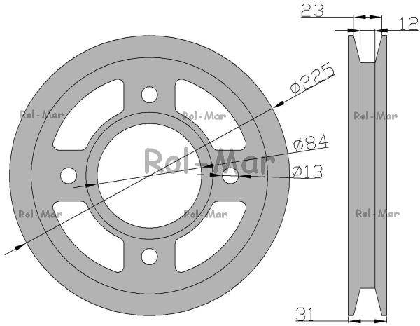 Koło pasowe ii bizon Koło pasowe ii bizon - obrazek 2