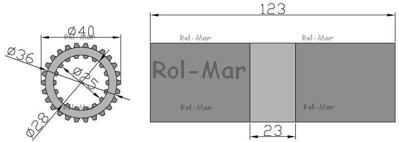 Tuleja wałek koła skrzyni e09520755 508905024 kosiarka czeska Tuleja wałek koła skrzyni e09520755 508905024 kosiarka czeska - obrazek 2