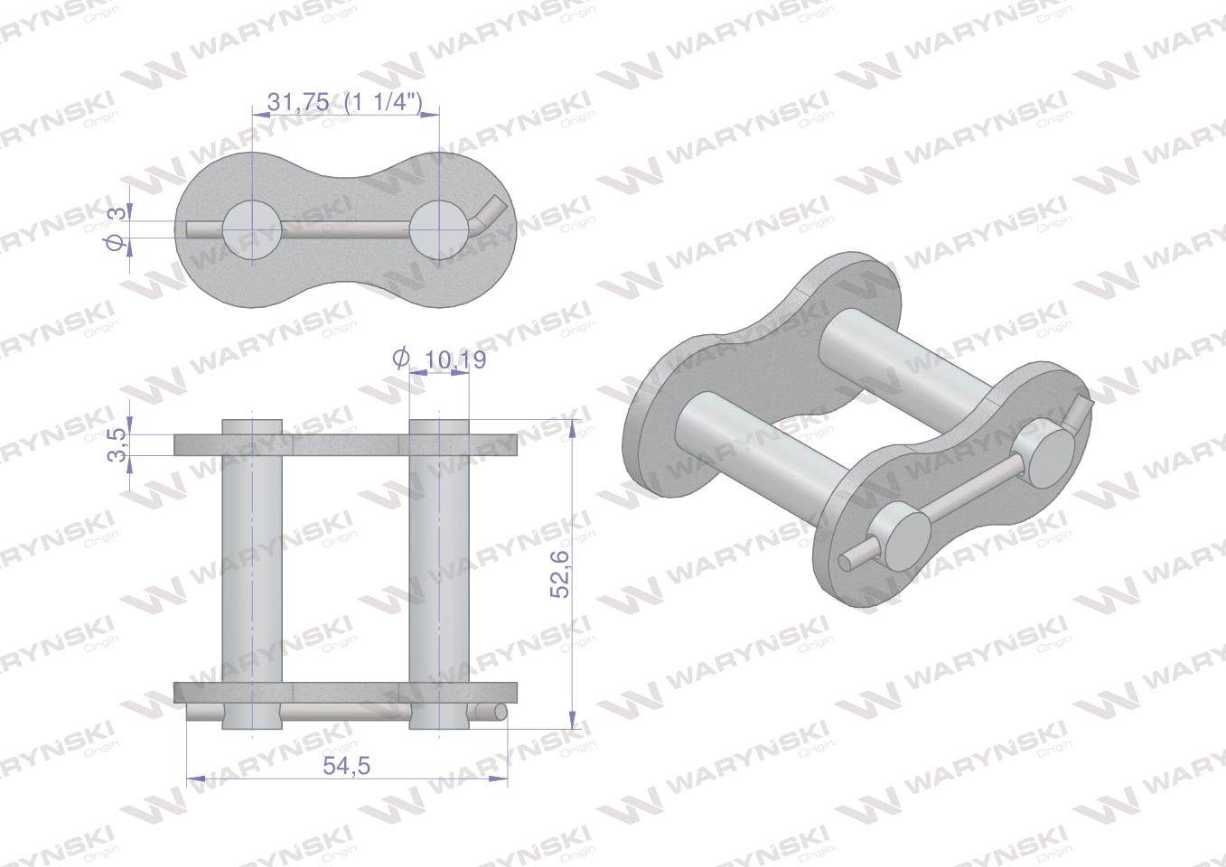 Zamek 20bf16-01 z zawleczką prasa rolująca krone 9222960 waryński 100szt Zamek 20bf16-01 z zawleczką prasa rolująca krone 9222960 waryński 100szt - obrazek 2