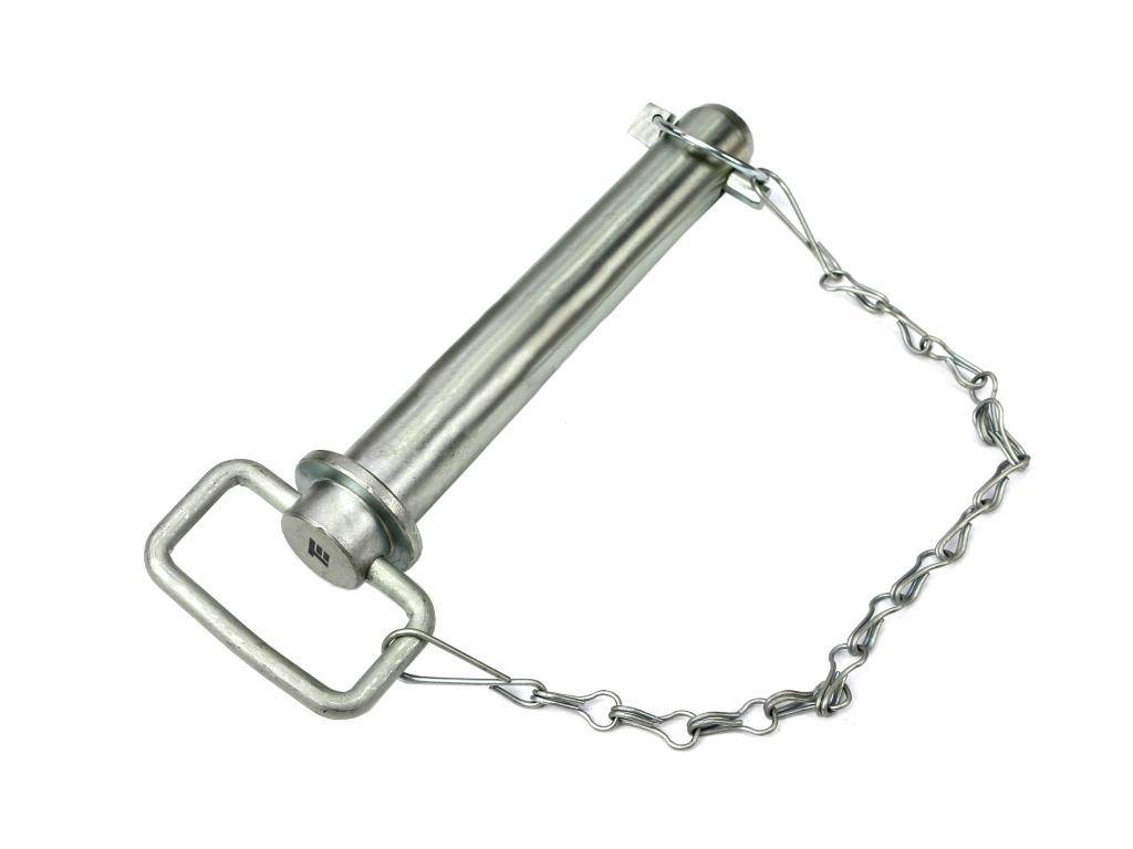 Sworzeń zaczepu z zawleczką i łańcuchem 28x100x127 teger