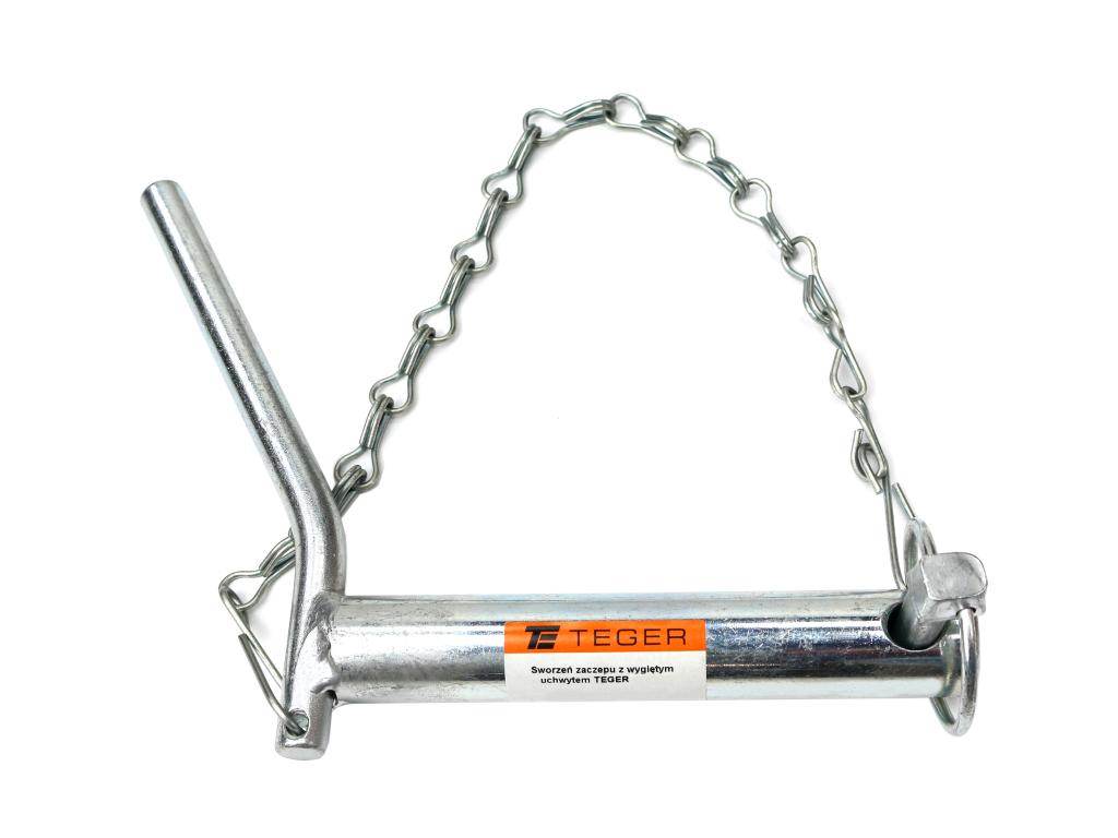 Sworzeń zaczepu z wygiętym uchwytem 19x130 teger