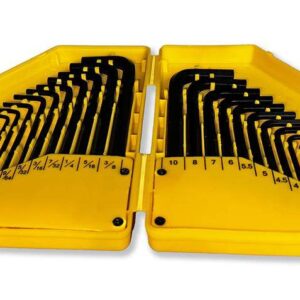 Klucze hex długie ze stali crv w zestawie metryczne 0,7 do 10mm i calowe 0,028 do 3/8" 30 szt waryński