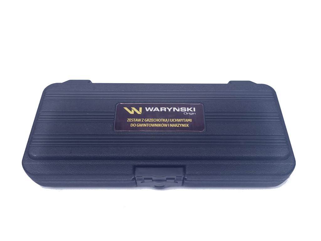 Zestaw grzechotka z oprawką do narzynek 25mm i uchwytami do gwintowników m3-m12 ze stali crmo waryński Zestaw grzechotka z oprawką do narzynek 25mm i uchwytami do gwintowników m3-m12 ze stali crmo waryński - obrazek 5