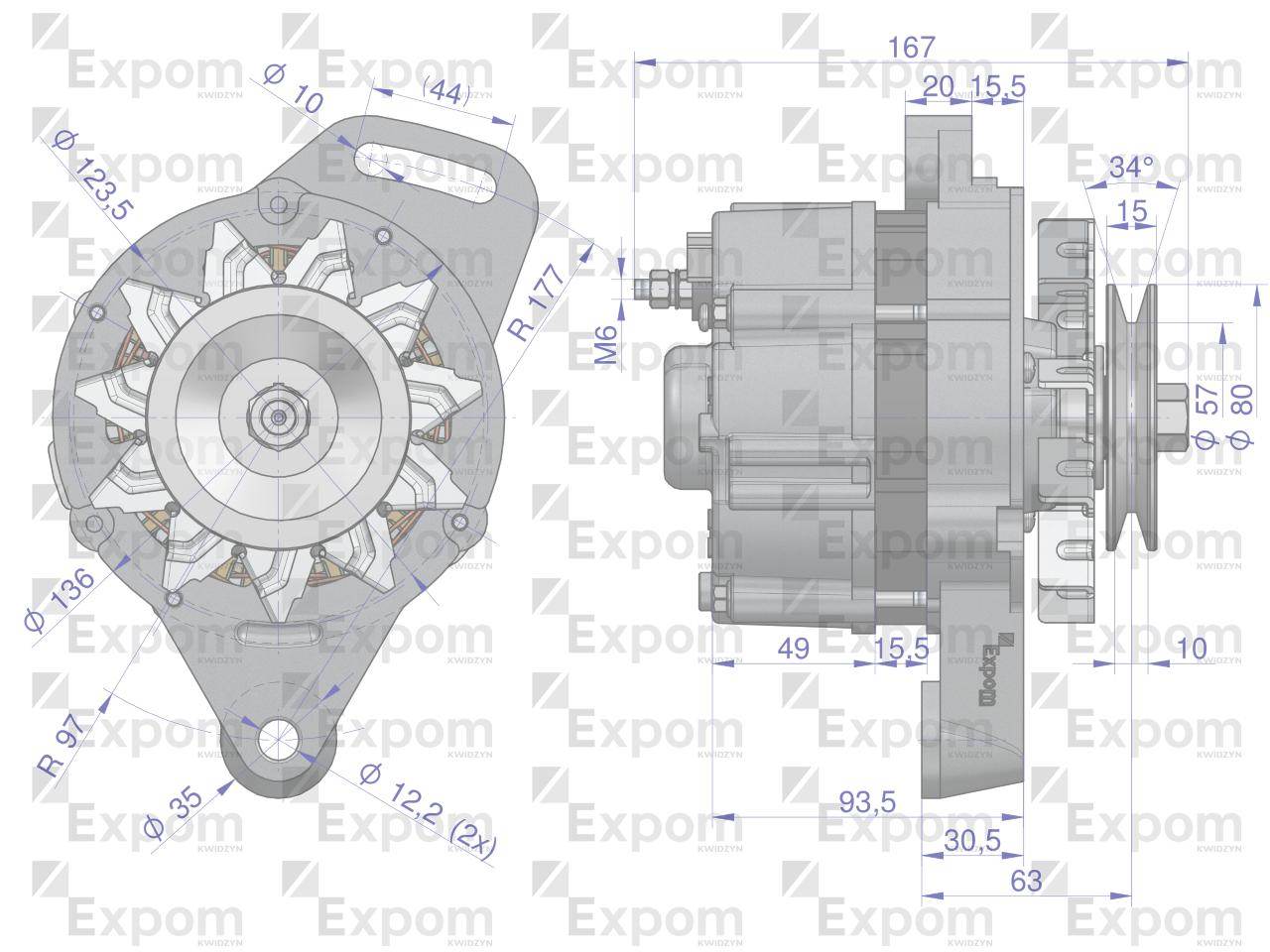 Alternator a124f 14v 44a ursus 912-1614 mf 235 expom kwidzyn eu Alternator a124f 14v 44a ursus 912-1614 mf 235 expom kwidzyn eu - obrazek 3