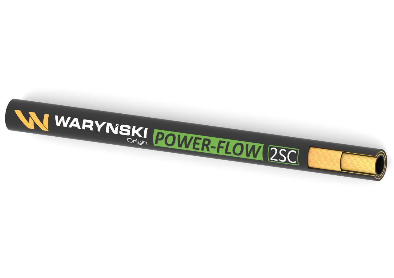 Wąż hydrauliczny do zakuwania power-flow 2sc dn25 2-oplotowy 165 bar waryński 25m