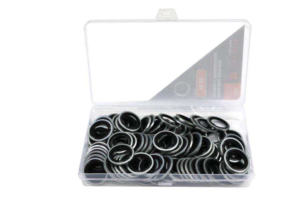 Podkładka metalowo gumowa z prowadzeniem m20 teger 100szt