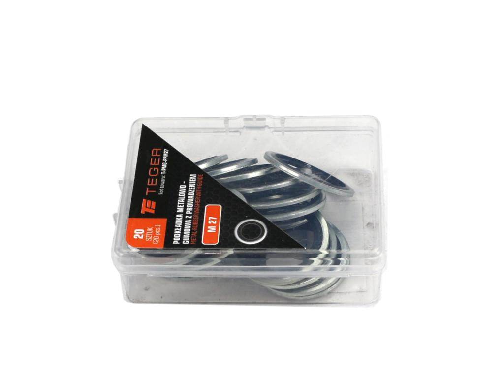 Podkładka metalowo gumowa z prowadzeniem m27 teger 20szt Podkładka metalowo gumowa z prowadzeniem m27 teger 20szt - obrazek 2