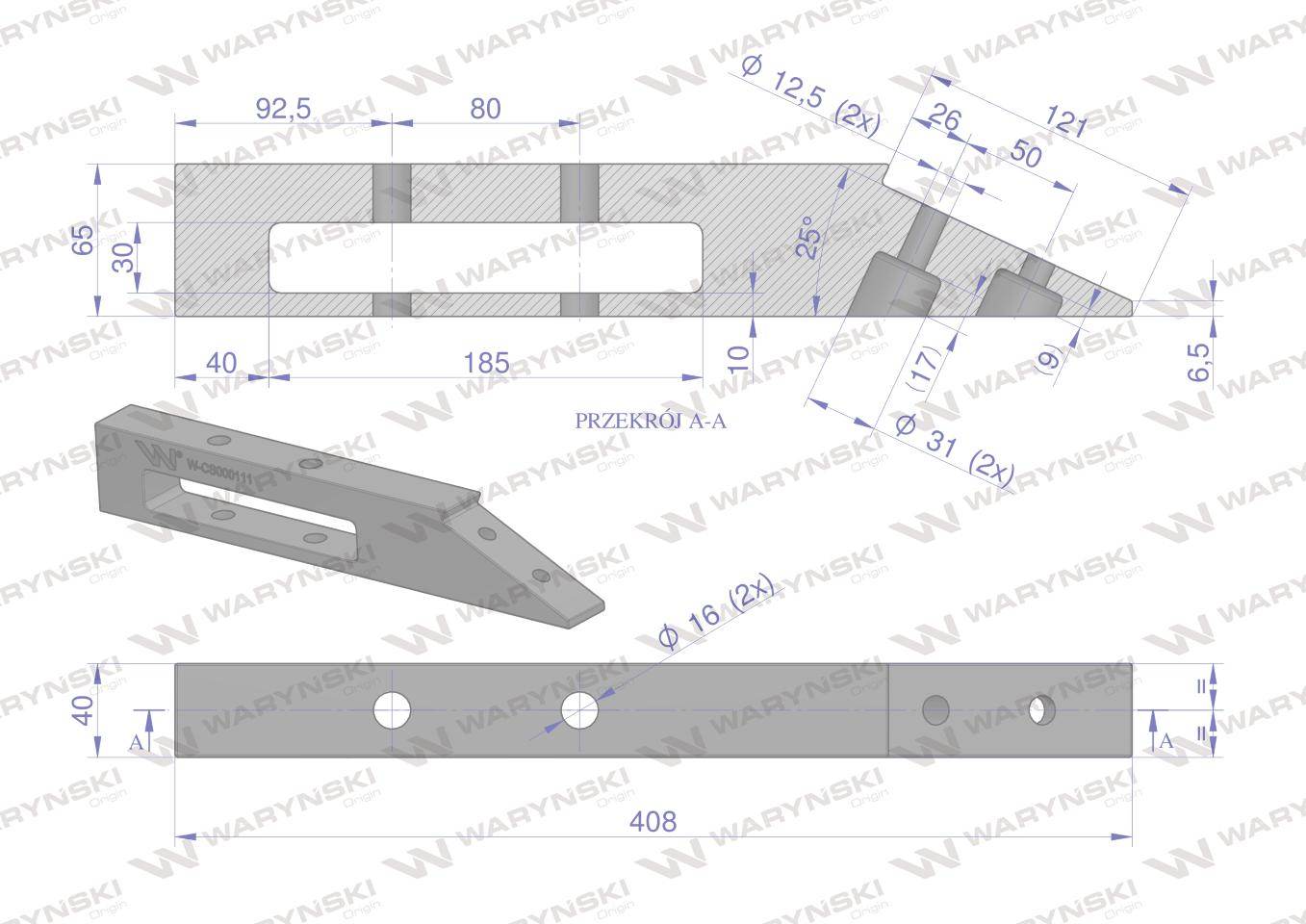 Dłuto, jednostronne, michel, waryński Dłuto, jednostronne, michel, waryński - obrazek 3