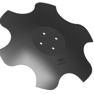 Talerz, skrajny lewy fi 560 mocowanie 4/98 grubość 4,5mm stal borowa, waryński