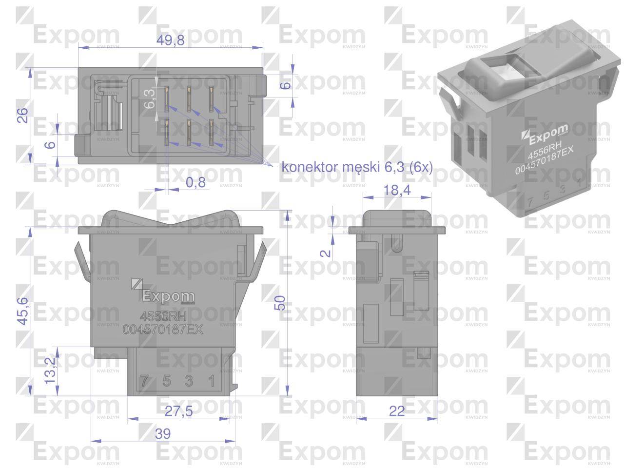 Włącznik przechylny system spryskiwaczy szyby przedniej blokada deutz-fahr expom kwidzyn eu Włącznik przechylny system spryskiwaczy szyby przedniej blokada deutz-fahr expom kwidzyn eu - obrazek 3
