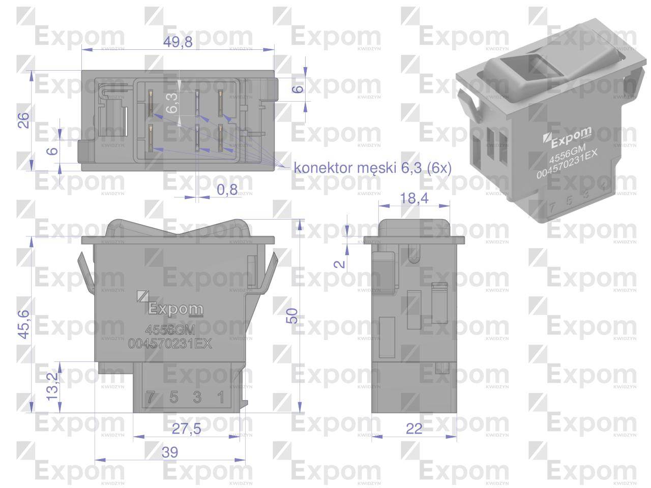 Włącznik przechylny podnoszenie opuszczanie przycisk expom kwidzyn eu Włącznik przechylny podnoszenie opuszczanie przycisk expom kwidzyn eu - obrazek 3