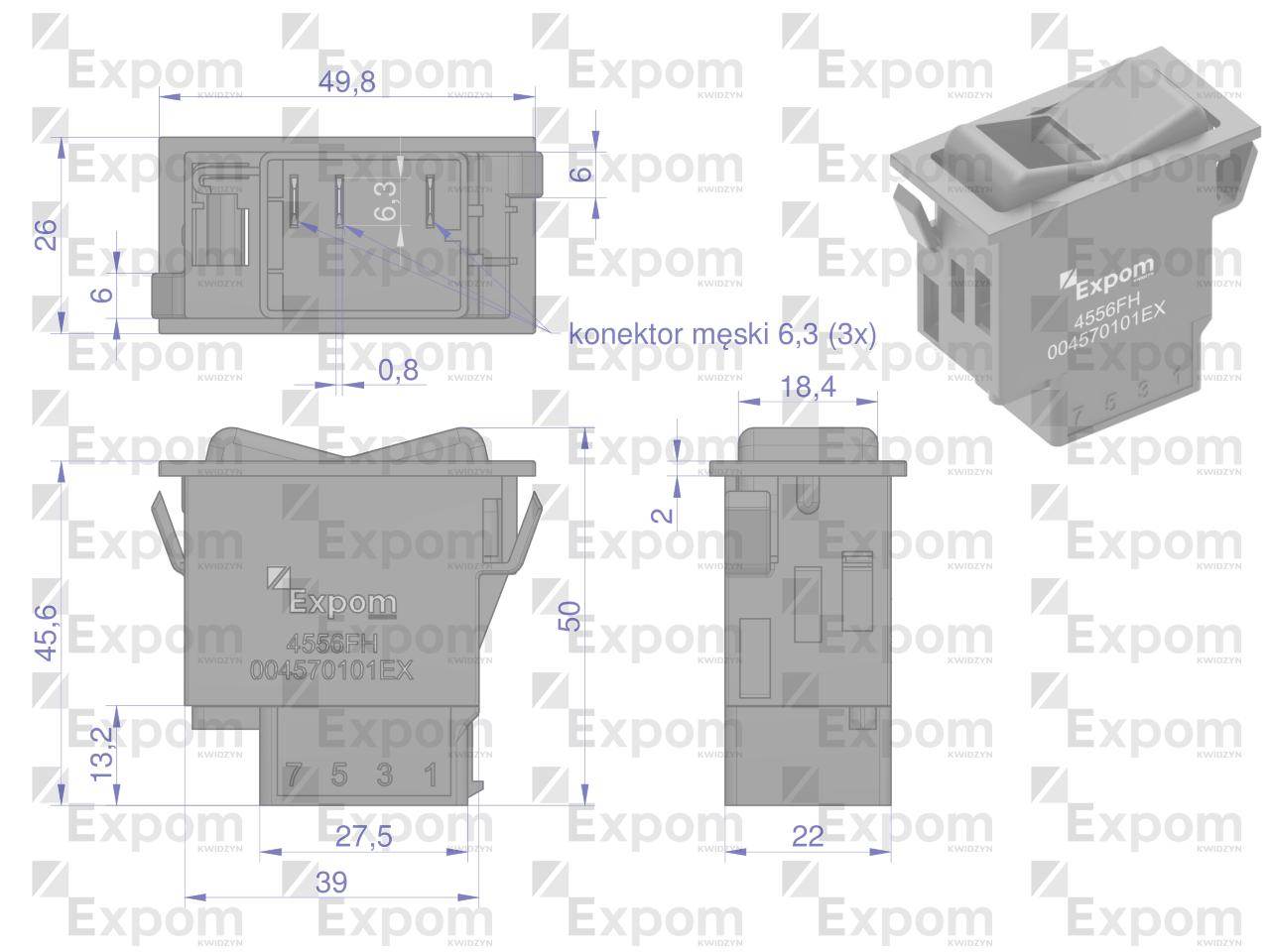 Włącznik przechylny przełącznik z blokadą expom kwidzyn eu Włącznik przechylny przełącznik z blokadą expom kwidzyn eu - obrazek 3