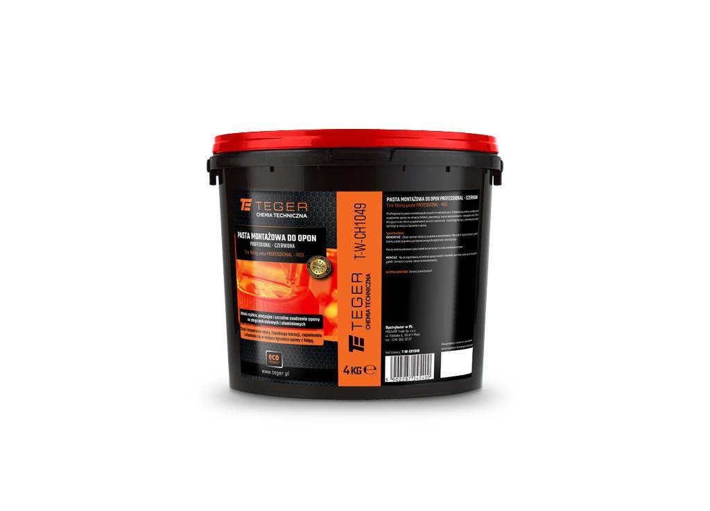 Pasta, maść montażowa do opon - professional, czerwona 4 kg teger