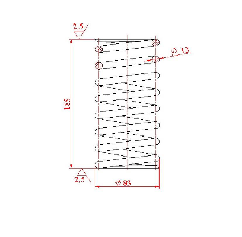 Sprężyna Sworznia Zwrotnicy C-4011 Zetor 5011,5211,6011,6211 =5043608 Sprężyna Sworznia Zwrotnicy C-4011 Zetor 5011,5211,6011,6211 =5043608 - obrazek 2
