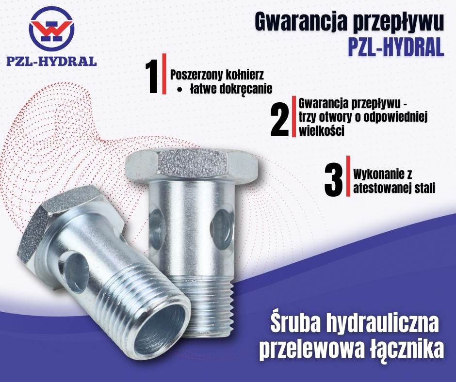 Śruba Hydrauliczna Oczkowa Przelewowa Łącznika M18x1,5x41,5/48 2szt Śruba Hydrauliczna Oczkowa Przelewowa Łącznika M18x1,5x41,5/48 2szt - obrazek 2