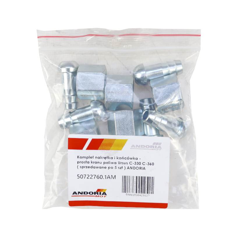 Komplet Nakrętka I Końcówka - Prosta Kranu Paliwa Ursus C-330 C-360 5szt Komplet Nakrętka I Końcówka - Prosta Kranu Paliwa Ursus C-330 C-360 5szt - obrazek 3