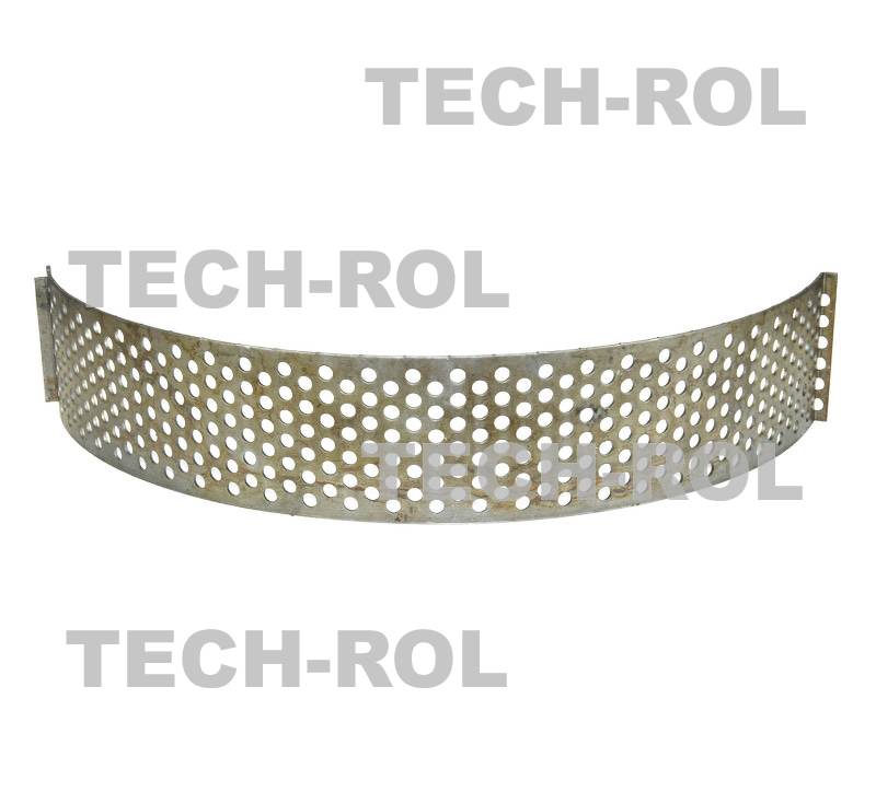 Sito oczkowe fi-8,0 mm 725x105x2,5 mm pasuje do: Rozdrabniacz bijakowy RBJ