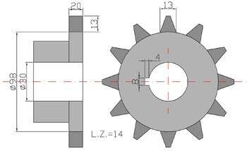Koło z-14 1 fi=30 rozrzutnik Koło z-14 1 fi=30 rozrzutnik - obrazek 2